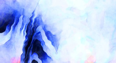 Soyut suluboya sanat eserleri. Fırça boyalı dijital resim. Renkli yaratıcı suluboya çizimi.