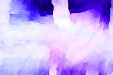 Soyut suluboya sanat eserleri. Fırça boyalı dijital resim. Renkli yaratıcı suluboya çizimi.