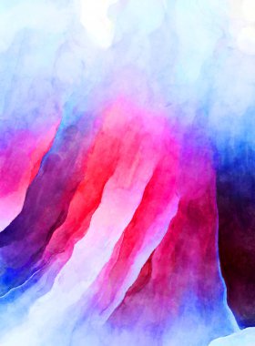 Soyut suluboya sanat eserleri. Fırça boyalı dijital resim. Renkli yaratıcı suluboya çizimi.