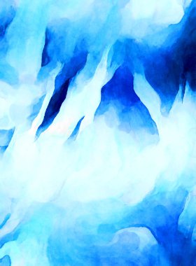 Soyut suluboya sanat eserleri. Fırça boyalı dijital resim. Renkli yaratıcı suluboya çizimi.