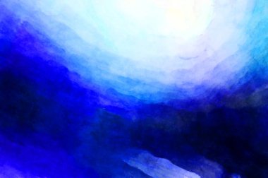 Soyut suluboya sanat eserleri. Fırça boyalı dijital resim. Renkli yaratıcı suluboya çizimi.