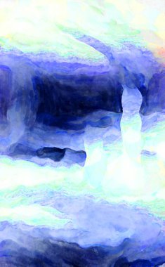 Soyut suluboya sanat eserleri. Fırça boyalı dijital resim. Renkli yaratıcı suluboya çizimi.