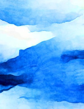 Soyut suluboya sanat eserleri. Fırça boyalı dijital resim. Renkli yaratıcı suluboya çizimi.