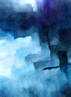 Soyut suluboya sanat eserleri. Fırça boyalı dijital resim. Renkli yaratıcı suluboya çizimi.