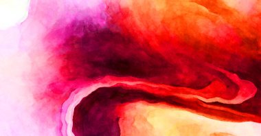 Soyut suluboya sanat eserleri. Fırça boyalı dijital resim. Renkli yaratıcı suluboya çizimi.