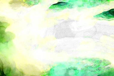 Soyut suluboya sanat eserleri. Fırça boyalı dijital resim. Renkli yaratıcı suluboya çizimi.