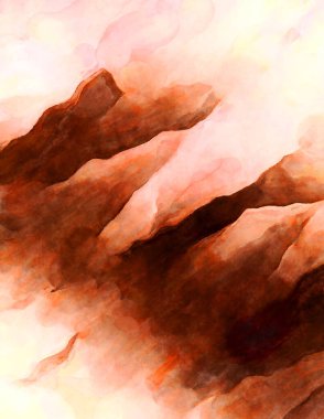 Soyut suluboya sanat eserleri. Fırça boyalı dijital resim. Renkli yaratıcı suluboya çizimi.