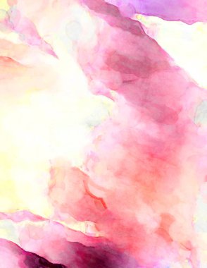 Soyut suluboya sanat eserleri. Fırça boyalı dijital resim. Renkli yaratıcı suluboya çizimi.