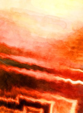 Soyut suluboya sanat eserleri. Fırça boyalı dijital resim. Renkli yaratıcı suluboya çizimi.