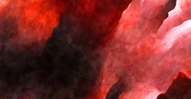 Soyut suluboya sanat eserleri. Fırça boyalı dijital resim. Renkli yaratıcı suluboya çizimi.