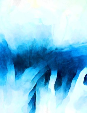 Soyut suluboya sanat eserleri. Fırça boyalı dijital resim. Renkli yaratıcı suluboya çizimi.