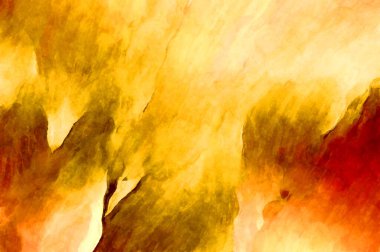 Soyut suluboya sanat eserleri. Fırça boyalı dijital resim. Renkli yaratıcı suluboya çizimi.