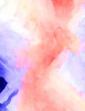 Soyut suluboya sanat eserleri. Fırça boyalı dijital resim. Renkli yaratıcı suluboya çizimi.