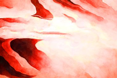 Soyut suluboya sanat eserleri. Fırça boyalı dijital resim. Renkli yaratıcı suluboya çizimi.