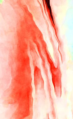 Soyut suluboya sanat eserleri. Fırça boyalı dijital resim. Renkli yaratıcı suluboya çizimi.