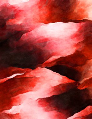 Soyut suluboya sanat eserleri. Fırça boyalı dijital resim. Renkli yaratıcı suluboya çizimi.