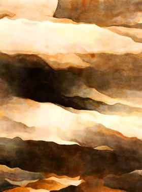 Soyut suluboya sanat eserleri. Fırça boyalı dijital resim. Renkli yaratıcı suluboya çizimi.