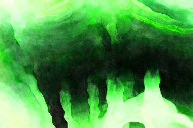 Soyut suluboya sanat eserleri. Fırça boyalı dijital resim. Renkli yaratıcı suluboya çizimi.