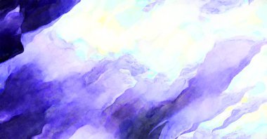 Soyut suluboya sanat eserleri. Fırça boyalı dijital resim. Renkli yaratıcı suluboya çizimi.