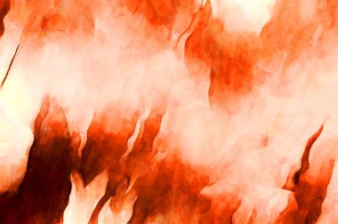 Soyut suluboya sanat eserleri. Fırça boyalı dijital resim. Renkli yaratıcı suluboya çizimi.