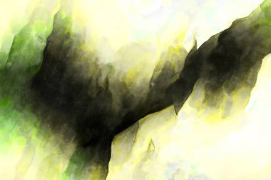 Soyut suluboya sanat eserleri. Fırça boyalı dijital resim. Renkli yaratıcı suluboya çizimi.