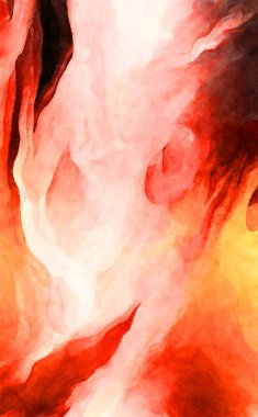 Soyut suluboya sanat eserleri. Fırça boyalı dijital resim. Renkli yaratıcı suluboya çizimi.