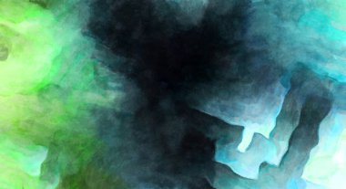 Soyut suluboya sanat eserleri. Fırça boyalı dijital resim. Renkli yaratıcı suluboya çizimi.