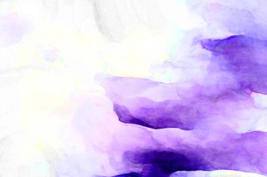 Soyut suluboya sanat eserleri. Fırça boyalı dijital resim. Renkli yaratıcı suluboya çizimi.