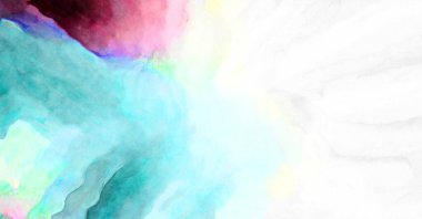 Soyut suluboya sanat eserleri. Fırça boyalı dijital resim. Renkli yaratıcı suluboya çizimi.