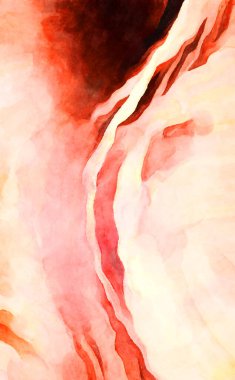 Soyut suluboya sanat eserleri. Fırça boyalı dijital resim. Renkli yaratıcı suluboya çizimi.