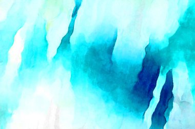 Soyut suluboya sanat eserleri. Fırça boyalı dijital resim. Renkli yaratıcı suluboya çizimi.