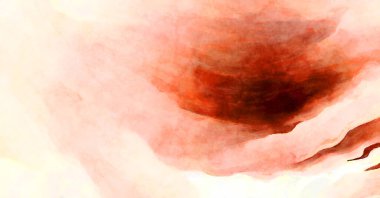 Soyut suluboya sanat eserleri. Fırça boyalı dijital resim. Renkli yaratıcı suluboya çizimi.