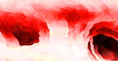 Soyut suluboya sanat eserleri. Fırça boyalı dijital resim. Renkli yaratıcı suluboya çizimi.