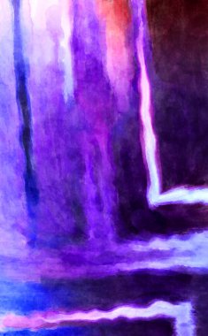 Soyut suluboya sanat eserleri. Fırça boyalı dijital resim. Renkli yaratıcı suluboya çizimi.