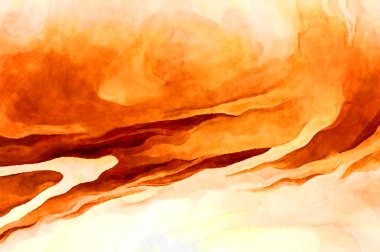 Soyut suluboya sanat eserleri. Fırça boyalı dijital resim. Renkli yaratıcı suluboya çizimi.