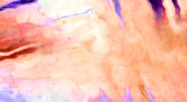 Soyut suluboya sanat eserleri. Fırça boyalı dijital resim. Renkli yaratıcı suluboya çizimi.