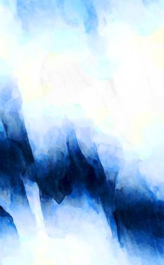 Soyut suluboya sanat eserleri. Fırça boyalı dijital resim. Renkli yaratıcı suluboya çizimi.