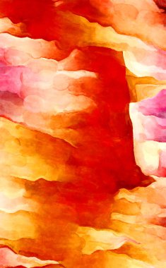 Soyut suluboya sanat eserleri. Fırça boyalı dijital resim. Renkli yaratıcı suluboya çizimi.