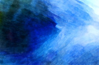 Soyut suluboya sanat eserleri. Fırça boyalı dijital resim. Renkli yaratıcı suluboya çizimi.