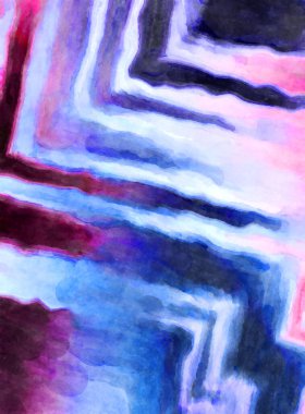 Soyut suluboya sanat eserleri. Fırça boyalı dijital resim. Renkli yaratıcı suluboya çizimi.