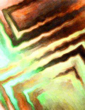 Soyut suluboya sanat eserleri. Fırça boyalı dijital resim. Renkli yaratıcı suluboya çizimi.