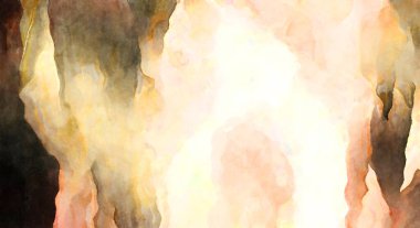 Soyut suluboya sanat eserleri. Fırça boyalı dijital resim. Renkli yaratıcı suluboya çizimi.