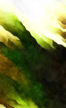 Soyut suluboya sanat eserleri. Fırça boyalı dijital resim. Renkli yaratıcı suluboya çizimi.