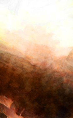 Soyut suluboya sanat eserleri. Fırça boyalı dijital resim. Renkli yaratıcı suluboya çizimi.