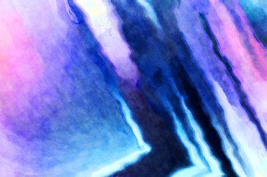 Soyut suluboya sanat eserleri. Fırça boyalı dijital resim. Renkli yaratıcı suluboya çizimi.