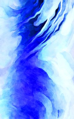 Soyut suluboya sanat eserleri. Fırça boyalı dijital resim. Renkli yaratıcı suluboya çizimi.