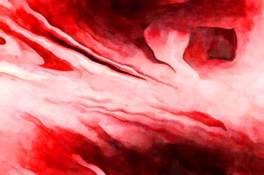 Soyut suluboya sanat eserleri. Fırça boyalı dijital resim. Renkli yaratıcı suluboya çizimi.