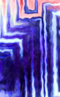 Soyut suluboya sanat eserleri. Fırça boyalı dijital resim. Renkli yaratıcı suluboya çizimi.