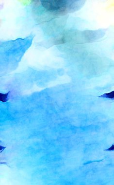 Soyut suluboya sanat eserleri. Fırça boyalı dijital resim. Renkli yaratıcı suluboya çizimi.