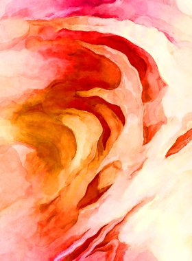 Soyut suluboya sanat eserleri. Fırça boyalı dijital resim. Renkli yaratıcı suluboya çizimi.